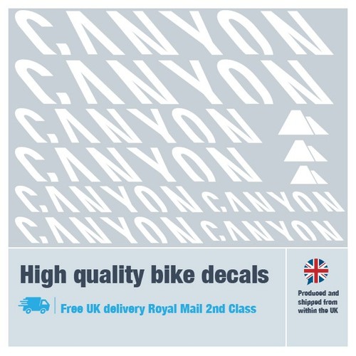 Canyon bike decals labels