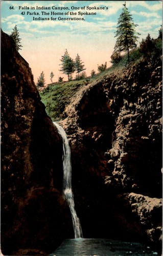 Spokane postcard falls - spokane, in