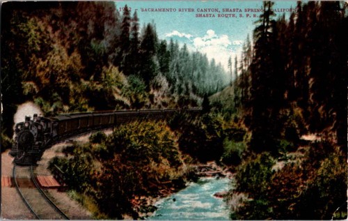 Shasta springs postcard - springs,