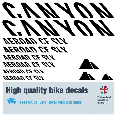 Canyon aeroad bike decals - bike,